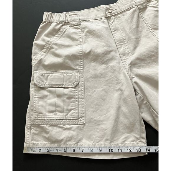 Mens Savane Canvas Cargo Shorts Sporty Flat Front 6 Pockets Light Khaki 40 - Picture 8 of 9